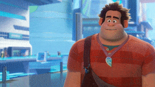 Ralph waves goodbye to Vanellope from Ralph Breaks the Internet
