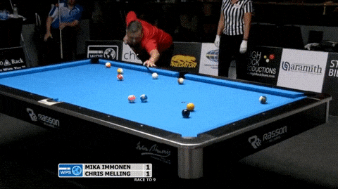 A billiard shot that takes a unique path