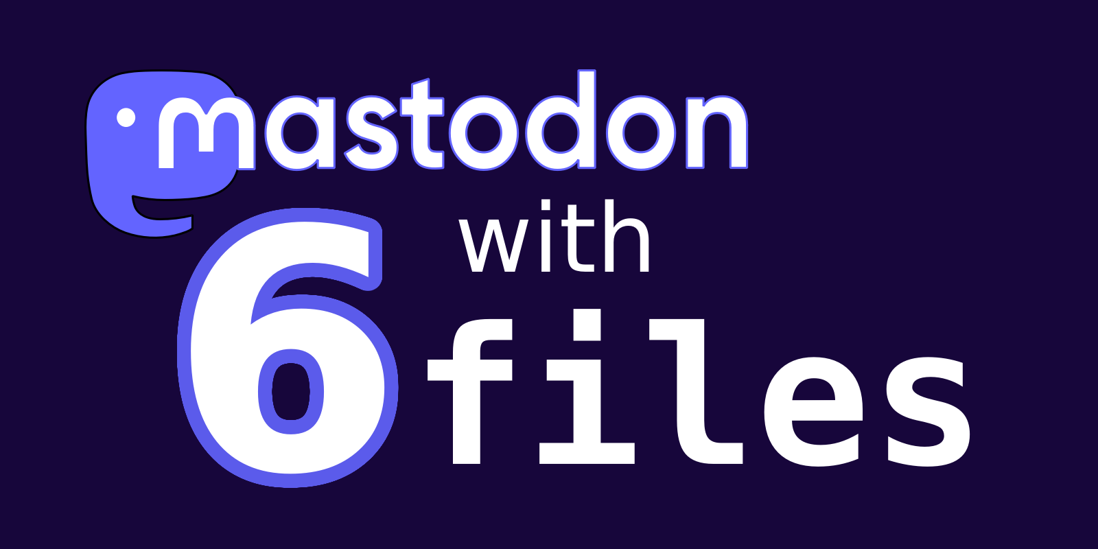Mastodon instance with 6 files