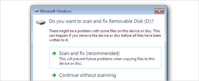 Disable Scan and Fix for Removable Drives in Windows